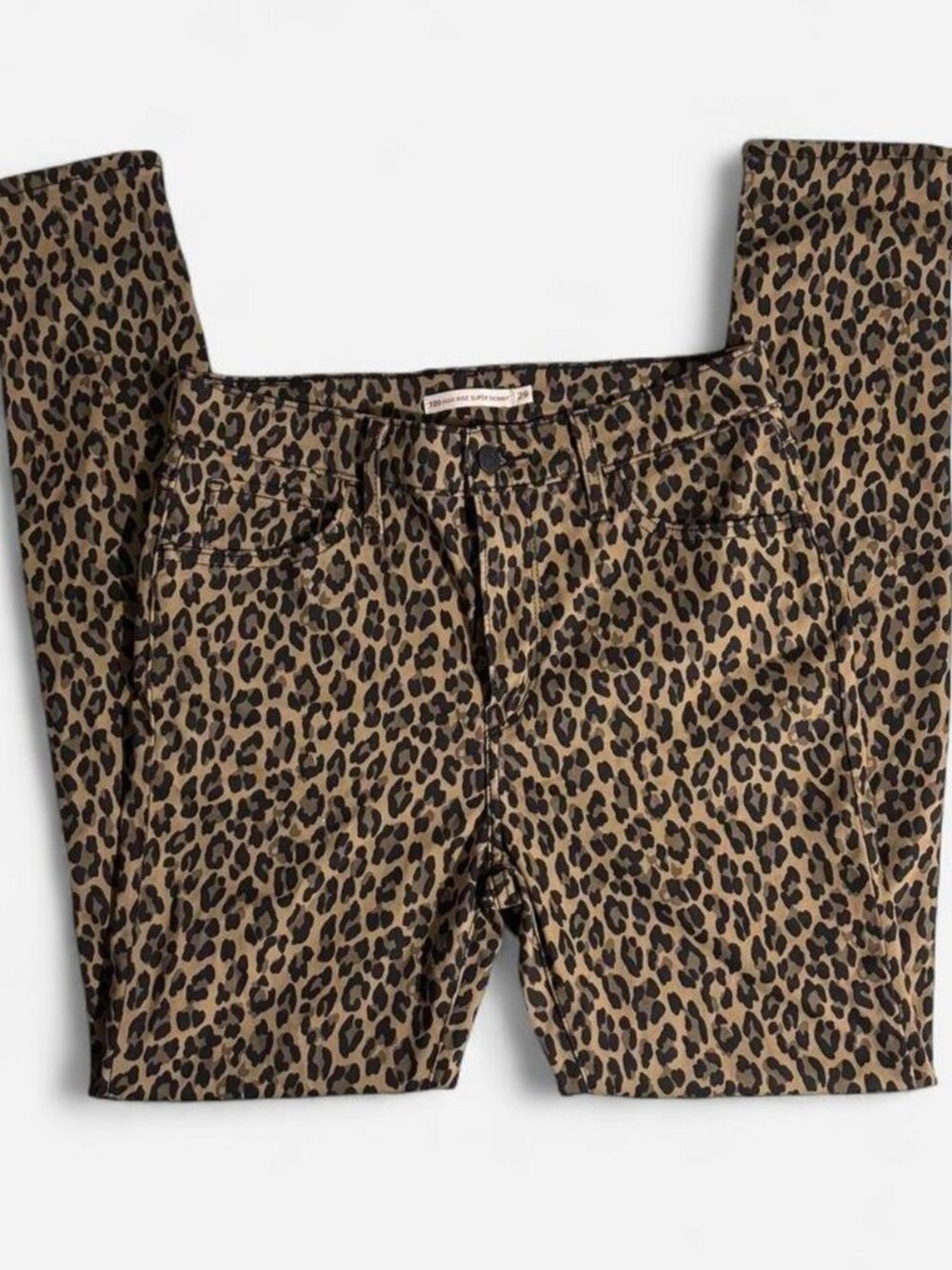 Levi's Leopard Print Skinny Jeans Punk 29